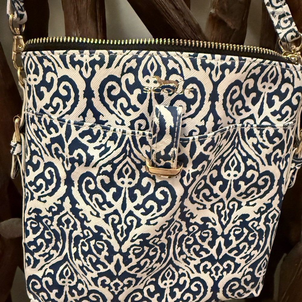 SCOUT Navy and Cream Patterned Women's Bag